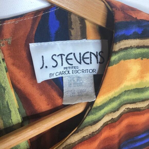 Vintage J. Stevens Funky Faux Wrap Dress 4P - Picture 6 of 8